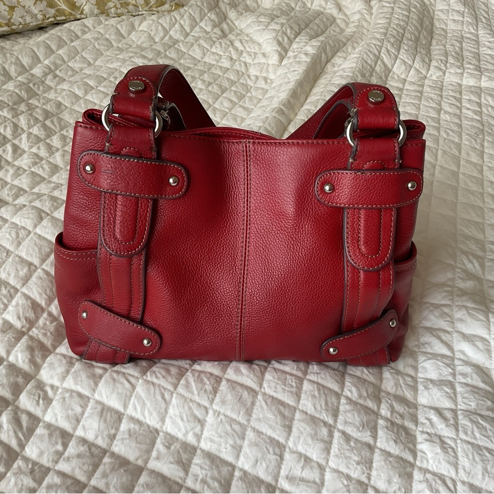 Tignanello red leather purse - Picture 2 of 12